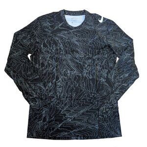 Nike Pro Combat Mens Dri Fit Fitted Fitted Long Sleeve Shirt Size L